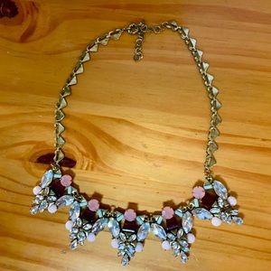 Multicoloured Jewelled collar necklace